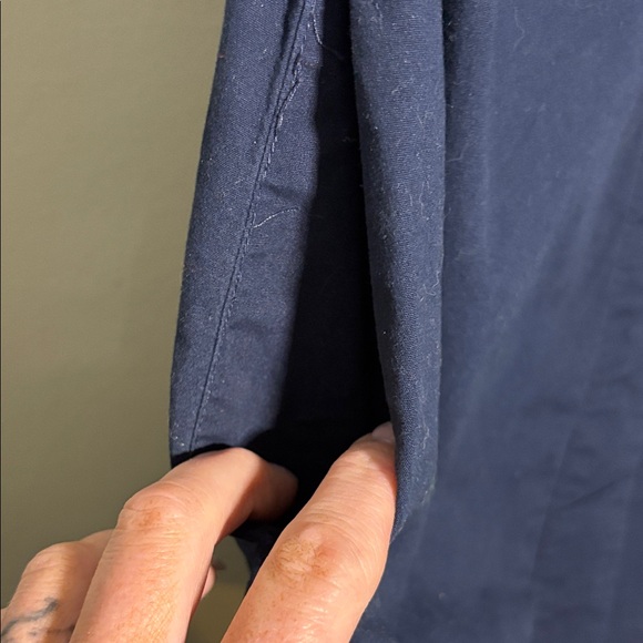 Vintage heyton Navy Blue Aline Sleeveless cotton Dress M - Picture 5 of 6